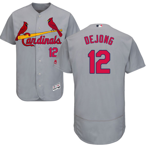 Cardinals #12 Paul DeJong Grey Flexbase Authentic Collection Stitched MLB Jersey